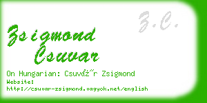 zsigmond csuvar business card